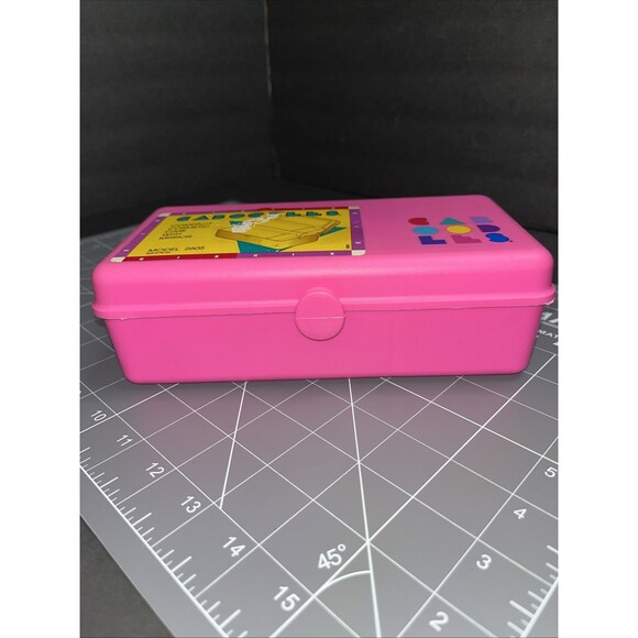 Vintage Y2K 2605 Mini Caboodles Makeup Case Organizer Pink Small 8x4 With Mirror - Picture 4 of 9